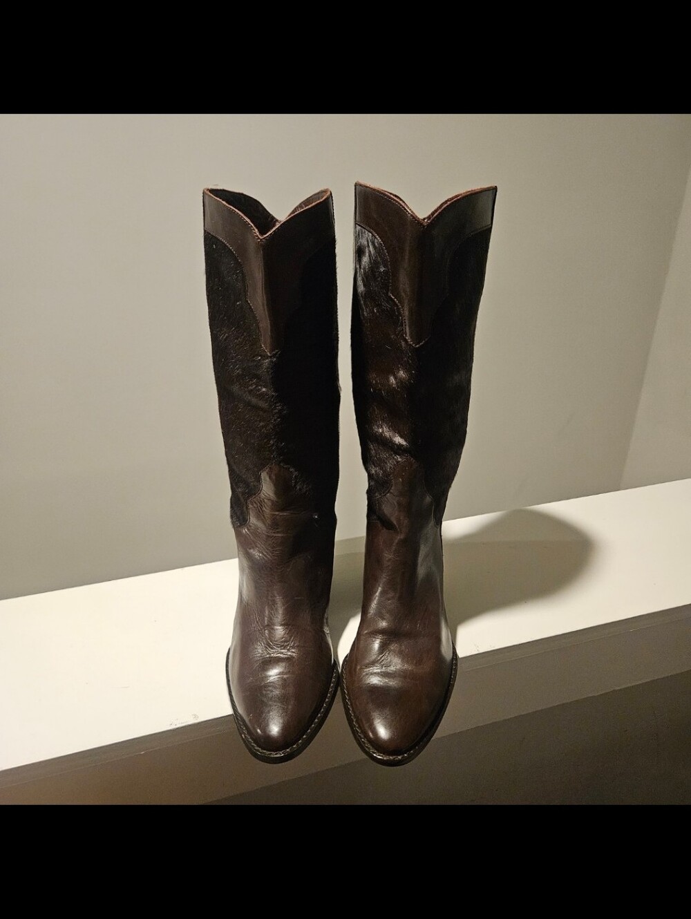 Vaneli Dark Brown Leather Boots